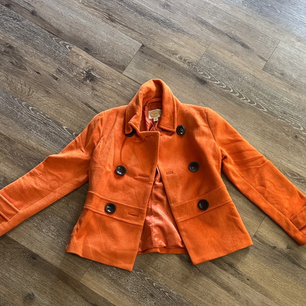 Talbots Vibrant Orange Coat
